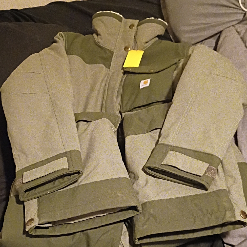 Carhartt Kids Olive Green Two-Tone Puffer Jacket